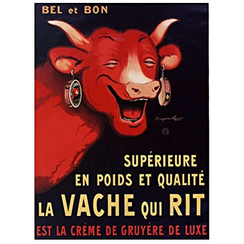 Éditions Clouet 50214 - Affiche publicitaire 50x70 cm Vache Qui rit - Bel et Bon