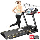 【 Connexion à l'application Smartphone améliorée 】 Le tapis roulant domestique peut télécharger gratuitement l'application FitShow pour les appareils iOS et Android via une connexion Bluetooth. Le contrôle des applications surveille non seulement vos données d'exercice, mais rend également votre exercice sur le tapis roulant pas ennuyeux, profitez du plaisir de chaque programme du tapis roulant.