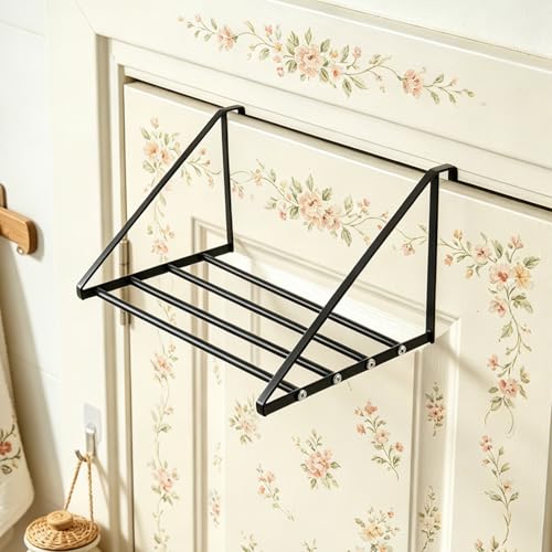 Étendoir à linge intérieur léger et robuste en fer noir - 8