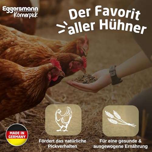 Eggersmann Körnerpick 25kg Premium Hühnerfutter - Körnerfutter Premium Geflügelfutter - Premium Körnermischung für Hühner Gänse und Enten aus natürlicher Herstellung
