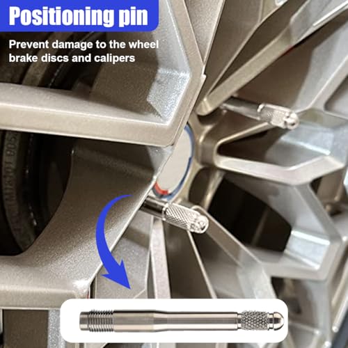 Image of ZIMISI M14X1.5 Car Wheel Alignment Pin, Stainless Steel Wheel Alignment Tool, Tire Mounting Tools, Wheel Hanger Balancing and Guide Tool, Car Tire Rim Stud Pilot Pin for Most Cars (Silver)