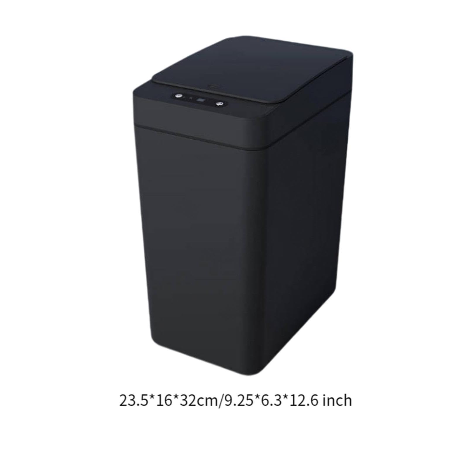 CALANDIS® Bathroom Smart Touchless Trash Slim with Lid for Office Living Room Home Black | Trash Cans & Wastebaskets | Household Supplies & Cleaning 1