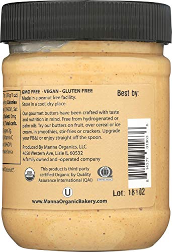 Manna Organics Organic No Sugar Added Coconut Cashew Butter, 11 Oz #TOP1