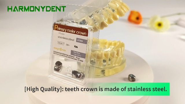 Image of 5PCS Stainless steel Dental Teeth Crown Mandibular Teeth D Premolar Crown for Teenage to Guard First Teeth (ELL4)