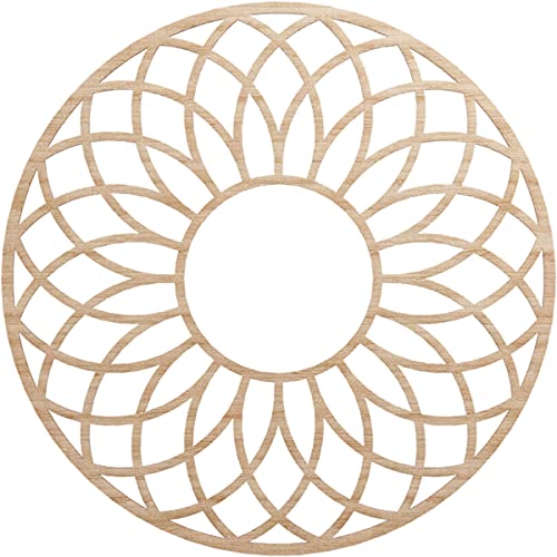 Image of Ekena Millwork 36 inchOD x 12 1 /4 inchID x 3 /8 inchT Cannes Wood Fretwork Pierced Ceiling Medallion, Alder