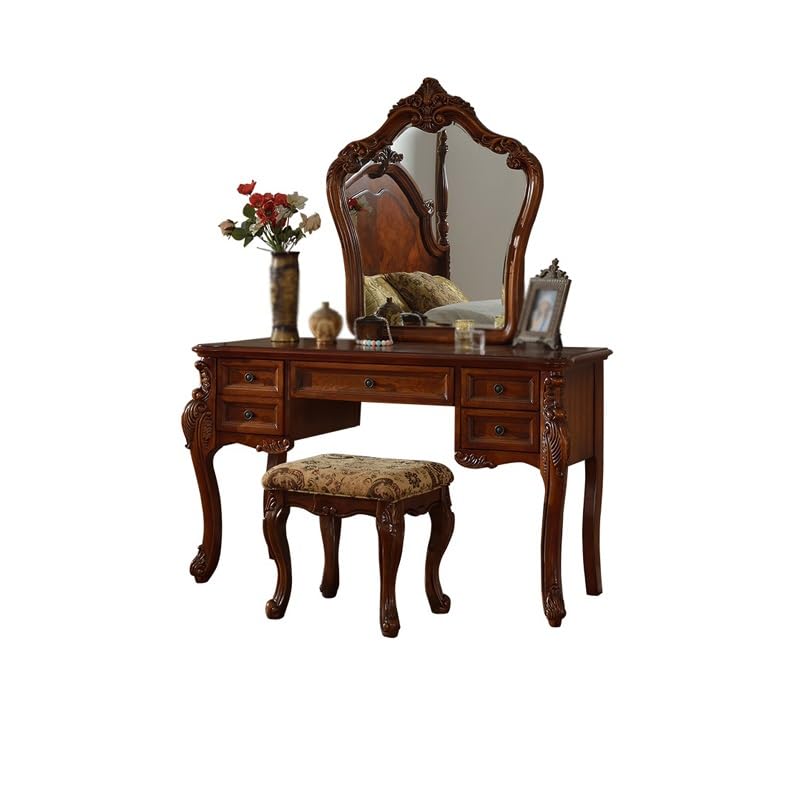 ENGENDER Vanidad Maquillaje Tocador Gabinete de Almacenamiento Madera Dormitorio Tocador