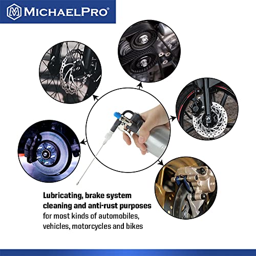 Image of MichaelPro MP019001 21oz Heavy Duty Aluminum Fluid Spray Can | Max 140psi Working Pressure | High Pressure Refillable Air Sprayer
