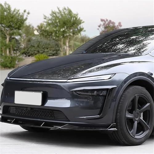 Kit de labios parachoques delantero y divisor para Tesla Model Y Juniper 5