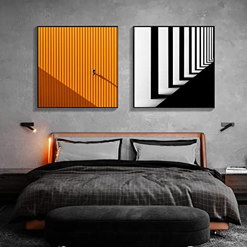 Art abstrait graphique impression sur toile premium décoration murale triptyque