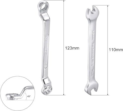 Miniatura 2 de uxcell Juego de llaves de doble extremo abierto de 0.217 in x 0.276 in con desplazamiento de 12 puntos y 0.217 in x 0.276 in