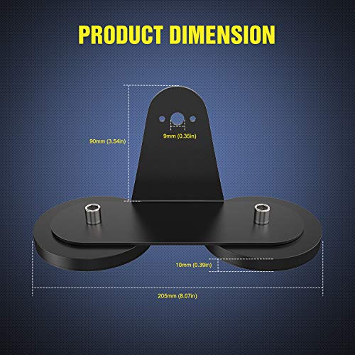 Image of Nilight 2PCS Magnetic Base LED Light Bar Mounting Brackets, Powerful Sucker Holder for Straight Curved Side-Mounted Light Bar Mounting on Hood Roof, 2 Years Warranty, Black