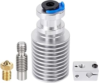 for E3D V6 Hotend j-Head Hotend HeatSink Bimetal Heatbreak Remote Short Direct Heater Block 0.4mm Nozzle 1.75MM for 3D Printer Distinctive (Color : E3D V6 Extruder)