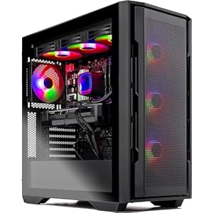 Skytech Rampage Gaming PC Desktop, Ryzen 7 9700X 3.8 GHz (5.5GHz Turbo Boost), NVIDIA RTX 5070 Ti 16GB GDDR7, 1TB Gen4 SSD, 32GB DDR5 RAM 5600 RGB, 850W Gold PSU, 360mm ARGB AIO, Wi-Fi, Win 11