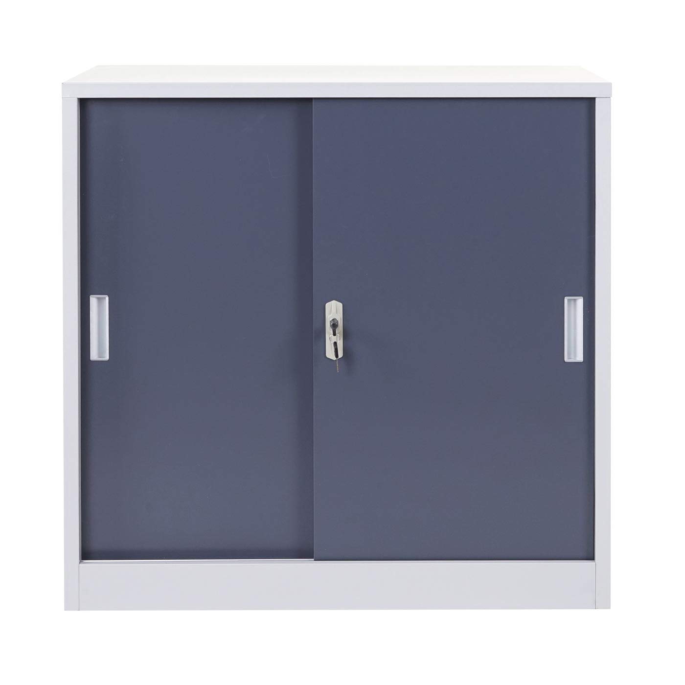 Aktenschrank Boston HWC-F41, Mit Schiebetüren 90x90x45cm, Rot