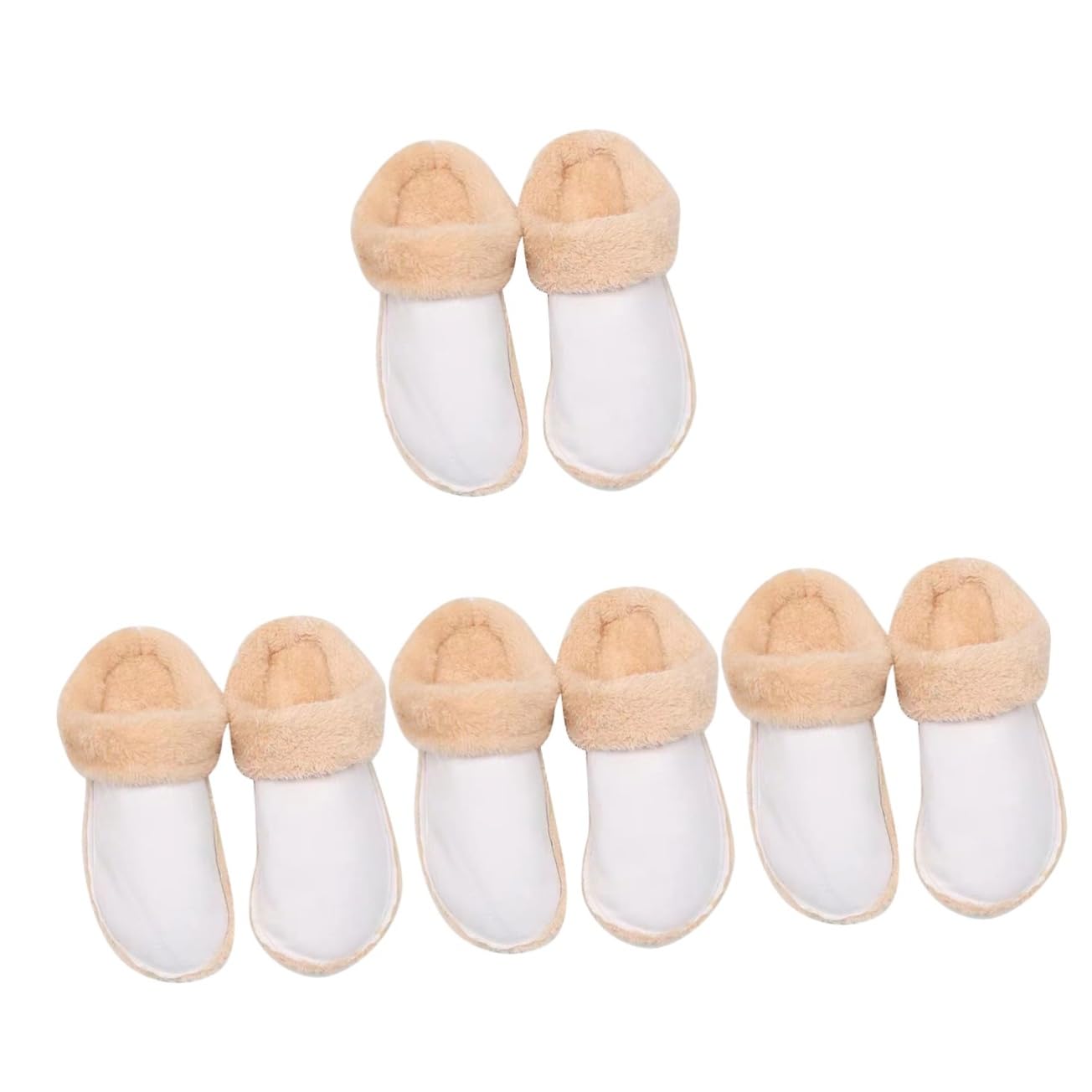 4pares Plantillas De Invierno Fluffy Inserciones Calientes y Desmontables Para Zuecos Aislantes y Cómodas Para Hombres y Mujeres Calzado De Invierno