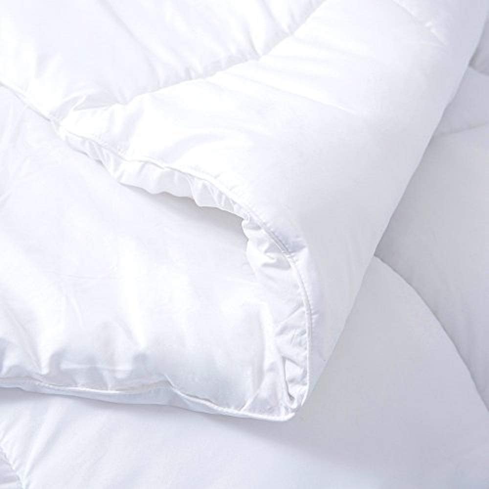 MANZOO Comforter Set Queen Duvet Insert Down Comforter - Quilted Comforter with Corner Tabs - Plush Siliconized Fiberfill - Pure White