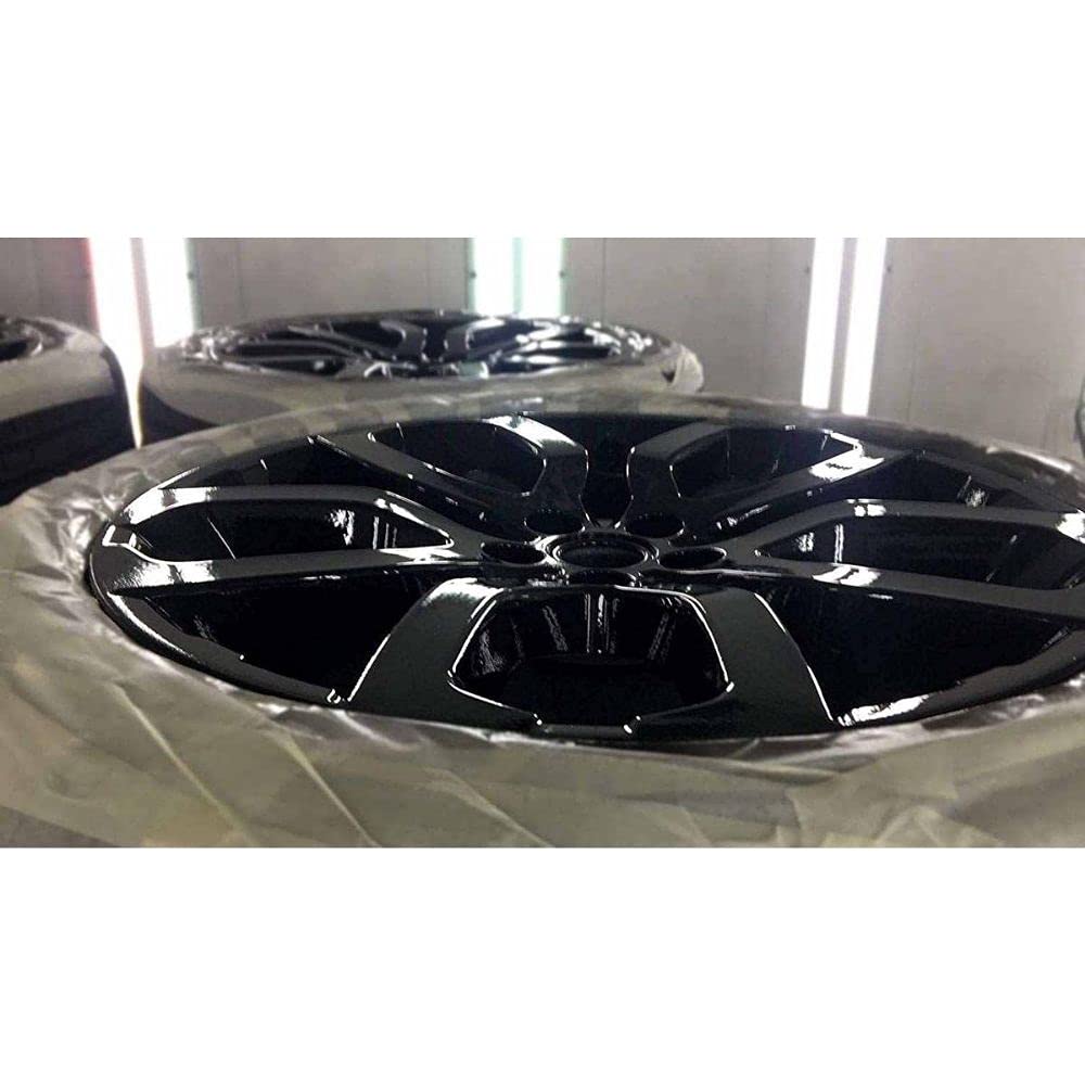 AutoFullCar - Pack Llantas Coche - Negro Extra Brillo - 4 Sprays Negros 2 Sprays Acabado Brillo - Vinilo Líquido Full Dip - 400 ml. Unidad - Wrapping