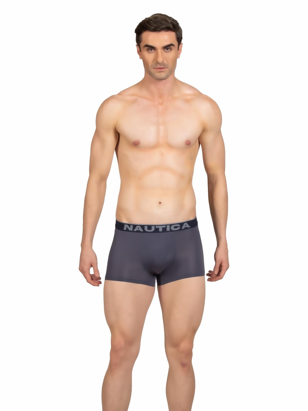 nautica Men's Cotton Blend Classic Solid Trunks-picture-32