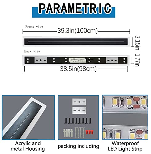 Acgood Modern Outdoor Wall Lights, Led 40W Long Strip Lighting, 39.3In Acrylic Wall Sconce Light, Wall Mount Exterior Light Fixture Suitable For Porch Lights Outdoor Wall, Living Room, Bedroom, Patio #TOP1