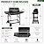 4-Burner Outdoor Gas Grill with Side Burner, Dual Fuel Grill for Propane and Natural Gas, 42000 BTU, Porcelain-Enameled Grates, 534 Sq. In. Cooking Area, Piezo Ignition, Wheels
