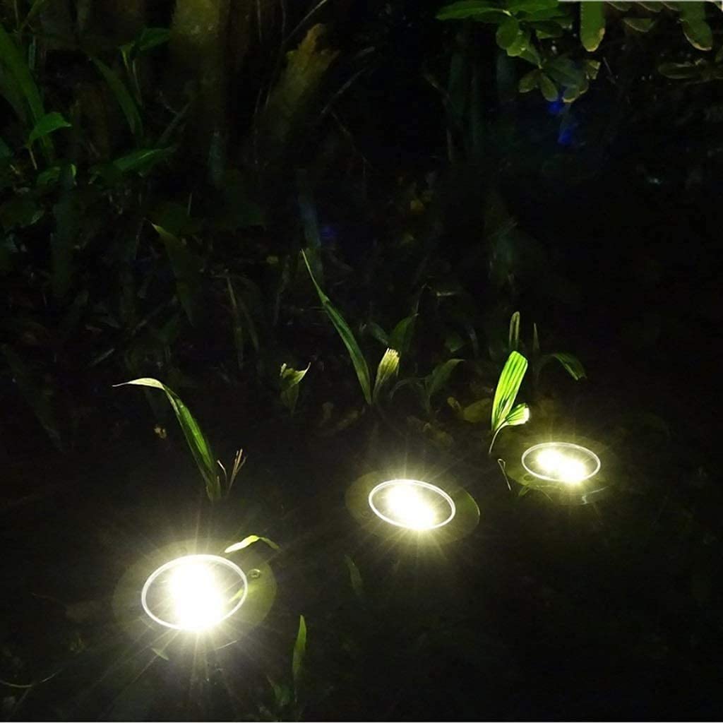 Solar Einbaustrahler, Wasserdichte LED Bodenlampe für Garten Rasen Hinterhof Treppe U-Bahnbeleuchtung