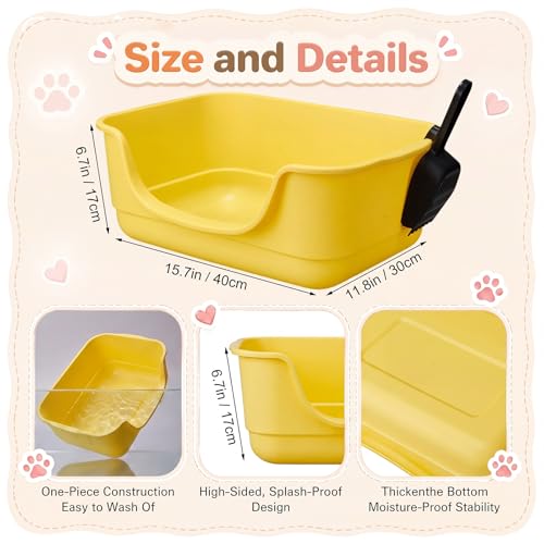 Bokon 2 cajas de arena para gatos pequeñas con pala miniatura 4