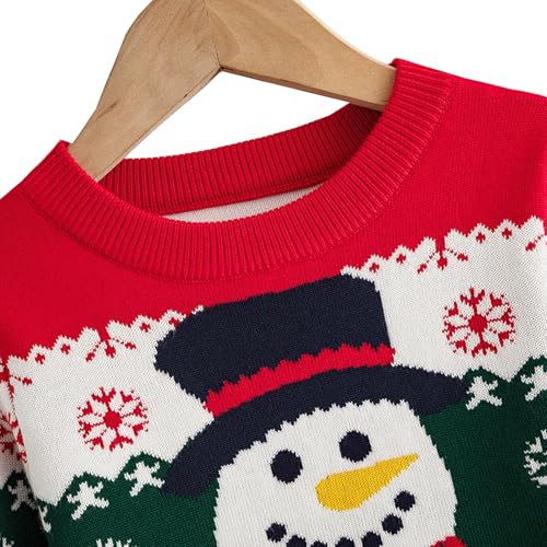 Image of Ugly Christmas Sweater for Girls Funny Xmas Knit Pullover Shirts Kids Child Holiday Jumper Tops Outfit 2-14 Years