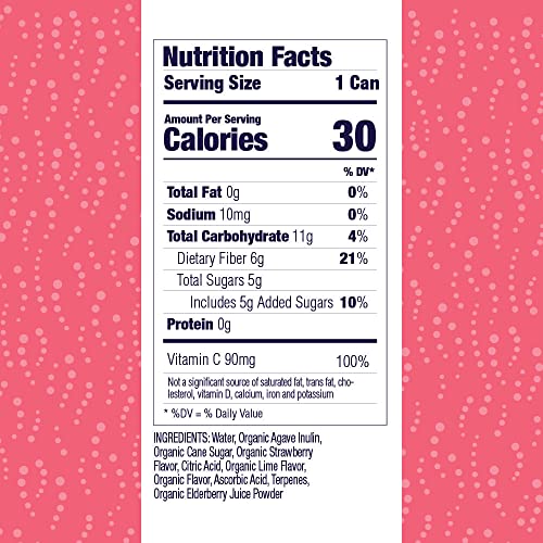 Daytrip Sparkling Prebiotic Soda Flavor | Fiber Enriched Low Calorie & Low Sugar Soft Drinks | Beverages With Gut Health & Immunity Benefits - Mood Boosting & Stress Reducing Properties | All Natural Usda Organic 12Oz (12 Pack)(Berry Citrus) #TOP4