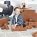 BUILD ME STEM Brick Building Blocks for Kids, 25 Piece Foam Block Builders Set for Construction and Stacking - 8” Pretend Play Bricks for Kids Toddlers