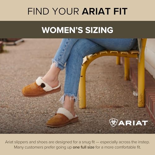 Image of ARIAT Women's Jackie Square Toe Warm Soft Genuine Suede Leather Indoor Outdoor Slippers with Plush Collar