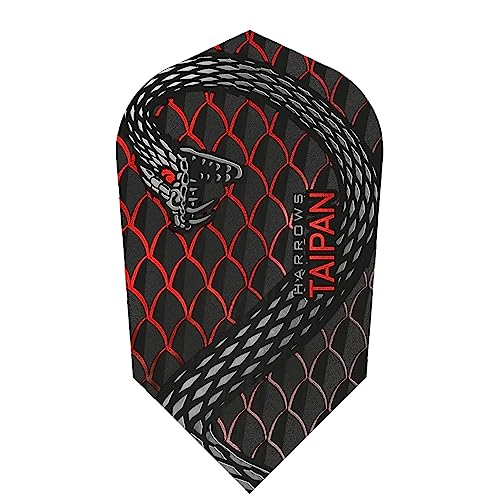 Harrows Dart Flight Taipan Slim Dart Flight Dartflight Set für Softdarts und Steeldarts (Rot)