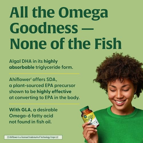 megafood vegan omega 3 6 9 - burp-less supplement - 600 mg plant-based omega-3 amp 150 mg dha per serving - heart brain vision amp joint support