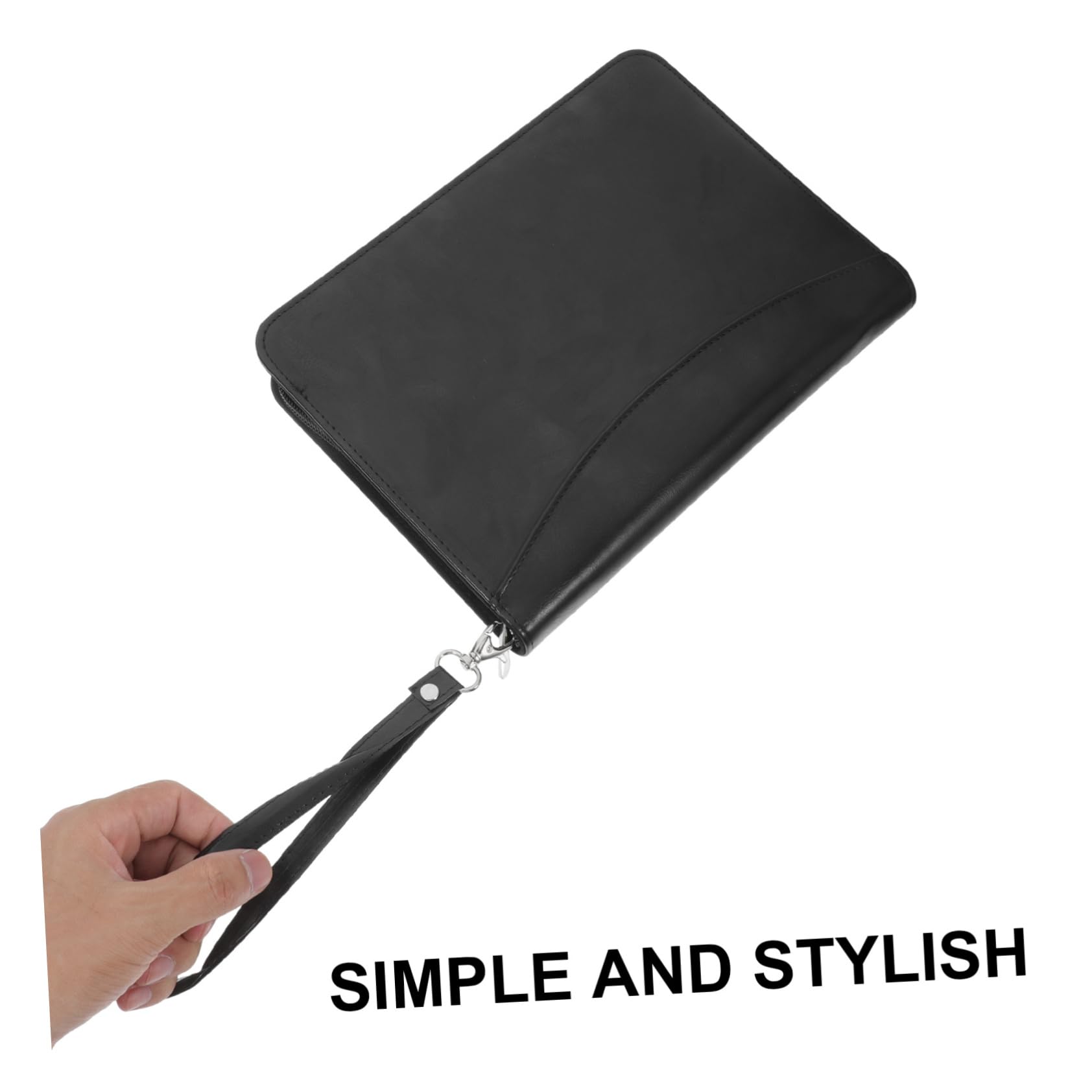 Portfolio Organizer Zip A5 in Pu Nero per Documenti