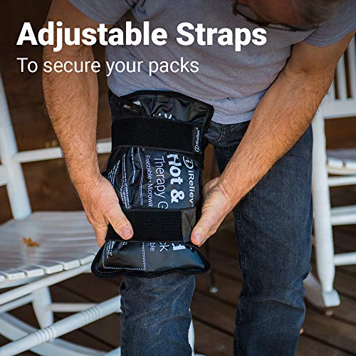iReliev-Hot-Cold-Therapy-Gel-Pack-Hot-Cold-Relief-Reusable-Freezable-Microwaveable-Pain-Muscle-Soreness-Arm-Leg-Knee-Shoulder-Back-Pain-Relief-Compression-Pack-Strap-Large-Black