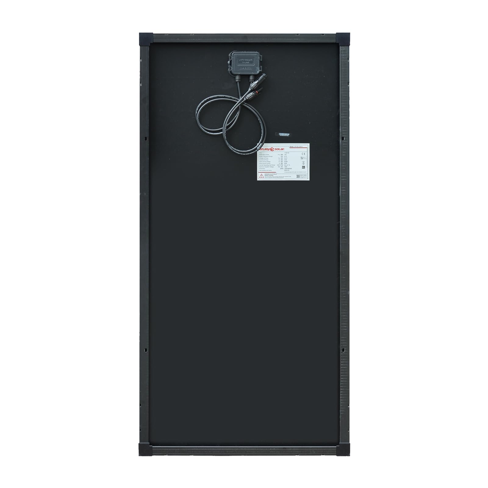 enjoy solar® 150W 36V Módulo solar monocristalino con tecnología HPBC - 25% de alta eficiencia, células solares de 182mm, 10 barras de colector, panel solar ideal para autocaravana, instalación en