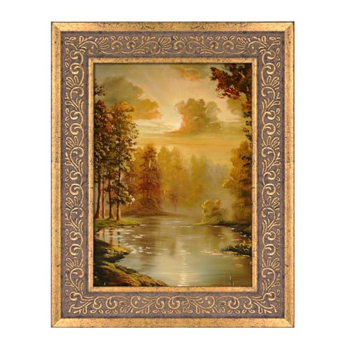 Image of 5x7 Vintage Picture Frames,Antique Picture Frame,Ornate Picture Frame for Wall Decor,1 Pack Gold Frame,Distressed Gold