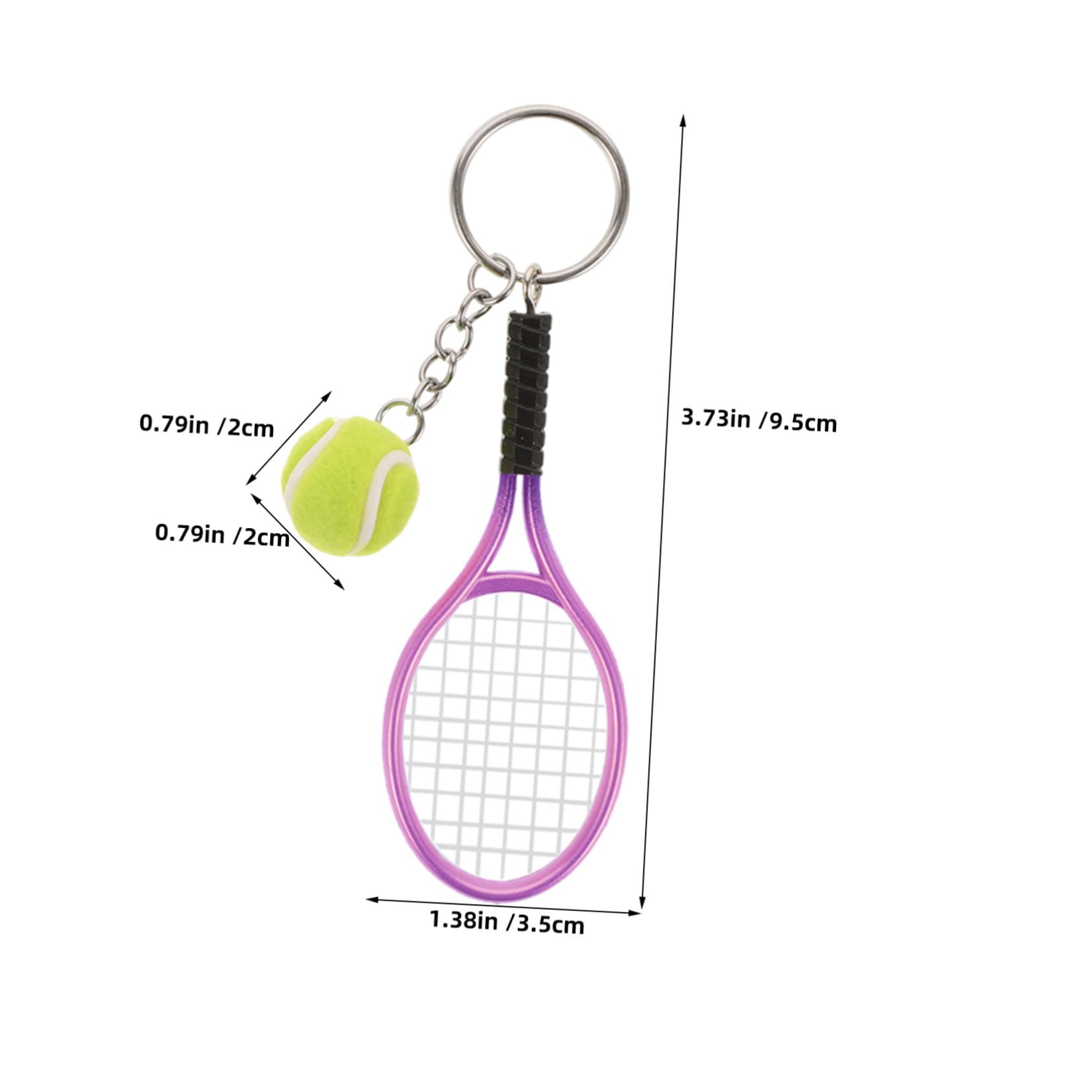 Portachiavi Racchetta da Tennis Mini 18 Pezzi in Plastica | 18pezzi, Forma Racchetta in Stile Unico, per Appassionati di Tennis e Feste
