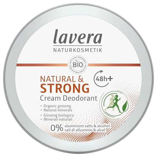 lavera, Desodorante crema natural fuerte vegano cosmético natural ginseng minerales naturales sin aluminio 48 horas desodorante protección 50 ml 1 unidad