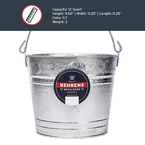 Behrens 1212 Hot-Dipped Galvanized Steel Utility Pail, 12-Quart #TOP7