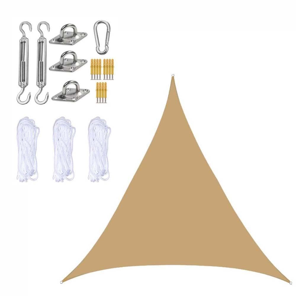 Voile d'ombrage jaune imperméable pour extérieur et grand jardin protection UV 98%