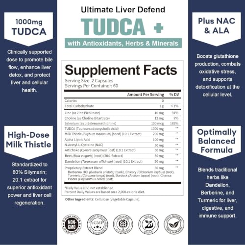 Totaria TUDCA 1000mg Liver Support