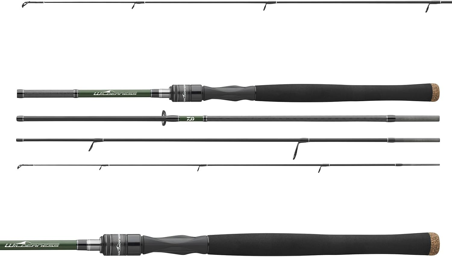 DAIWA Wilderness Travel, Length 2.05m / 6.73 Feet, Casting Weight: 0.07–0.35 oz, Solid Tip Spinning Fishing Rod