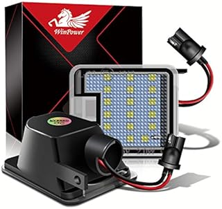 WinPower LED Skrzydło Lustro Światło kałuży Lampa cofania 6000K biały bez błędów kompatybilny ze Ford Kuga MK2 MK3/C-Max/S-Max/Mondeo/Escape/Galaxy, 2 Sztuki