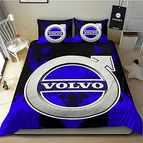 GXEBOPS Ensemble Housse de Couette Drap de lit 3 pièces Doux et Respirant Vo.L-Vo Literie en Microfibre imprimée en 3D + 2 taies d'oreiller Leggings/D / 135x200cm