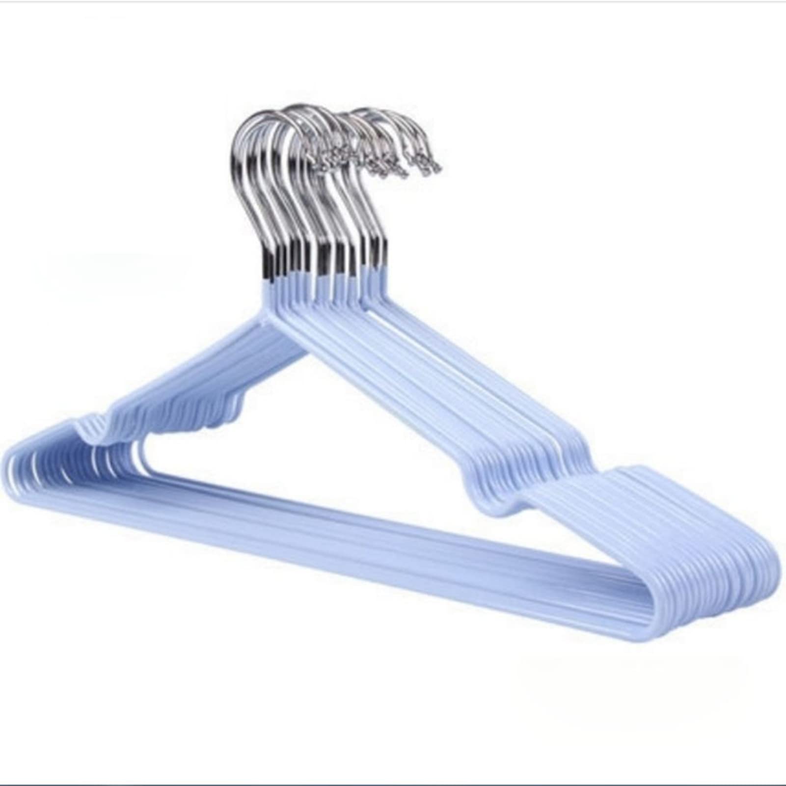 Rutschfeste Samt-Kleiderbügel, platzsparend, multifunktional, für nasse und trockene Kleidung, Nizat (blau), ideal für Schrank und Kleiderschrank