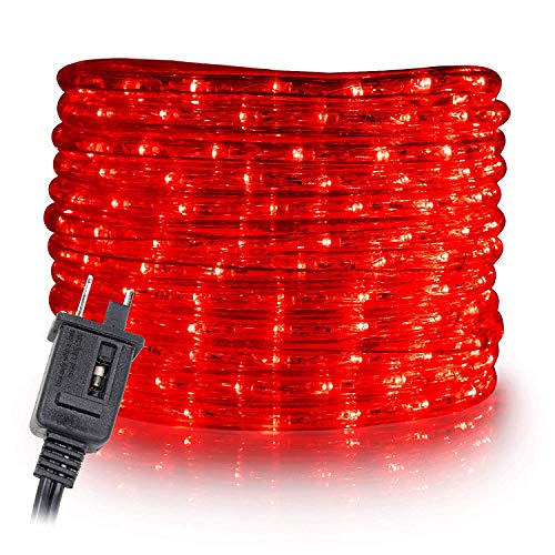 Buy 1 get 1 🔥 WYZworks 300' feet Red LED Extendable Rope Lights - Flexible 2 Wire Accent Holiday Christmas Party Decoration Lighting  ETL Certified