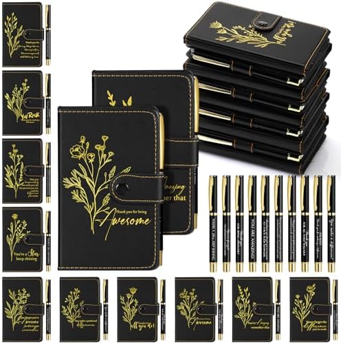 20 Pcs Employee Appreciation Gift Set - A6 To Do List Notebooks With Pens, Neutral Colors