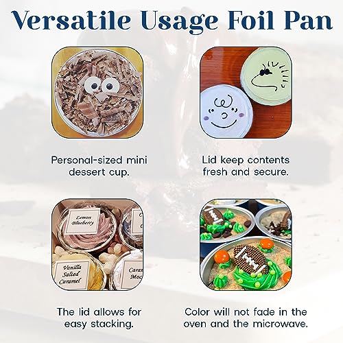 Miniatura 4 de KitchenDance - Vasos desechables de aluminio de 5 onzas, de colores, para hornear #A41- Paquete de 100