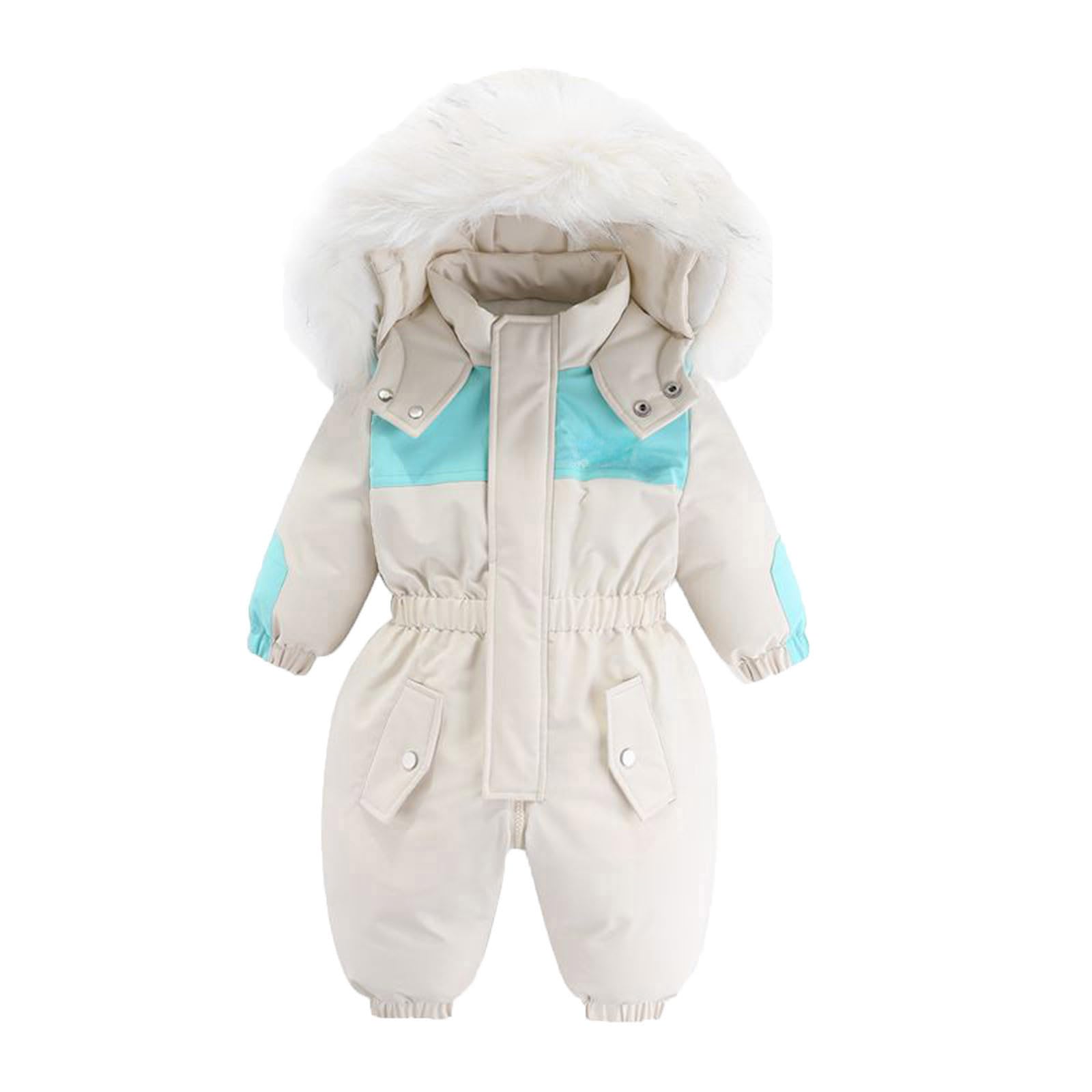 Generisch Traje de nieve de invierno para bebé, chaqueta para niños pequeños, trajes de nieve para niñas
