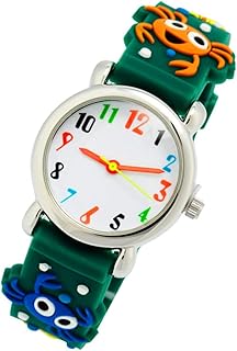 Relógio infantil relógios para meninos relógios digitais para crianças relógio de pulso elegante relógio infantil relógio de desenho animado infantil verde à prova de água presente para meninos relógio digital, Verde, 19X2.7X0.9CM, centímetro
